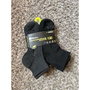 AND1® Men's Lightweight Ankle Cut Socks 12 Pack White Black Grey Size 6-12.5 NWT